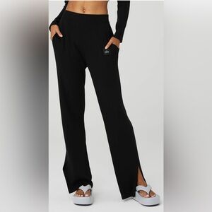 Alo Yoga Knit High-Waist Salana Wide Leg Pant, new with tags, size S